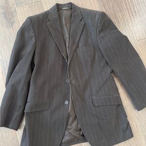 Classic Black Pinstripe Men's Blazer